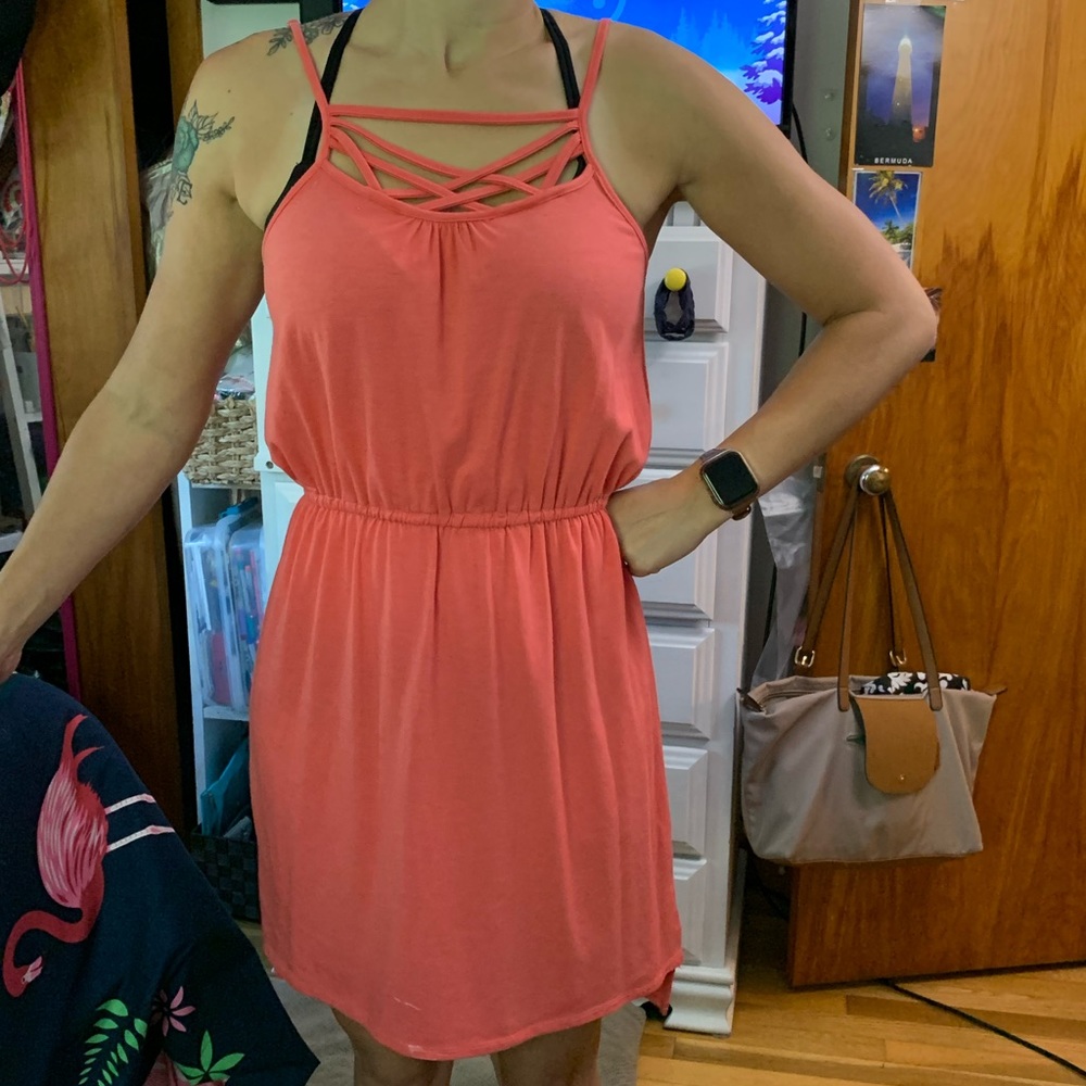 Coral dress
